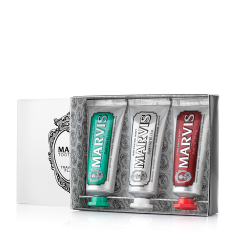 Marvis Toothpaste Travel Flavour Trio 3 x 25ml - www.elegantgents.com