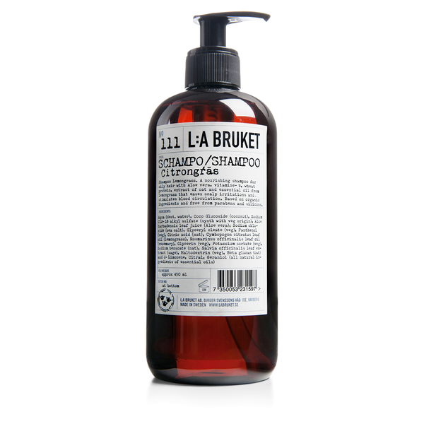 L:A Bruket Shampoo Lemongrass 450ml - www.elegantgents.com
