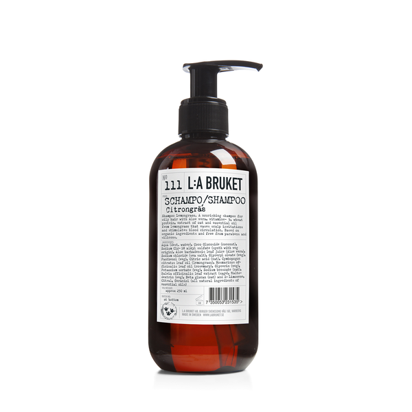 L:A Bruket Shampoo Lemongrass 250ml - www.elegantgents.com