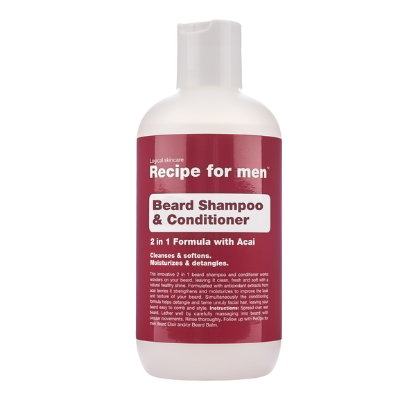 Recipe For Men Beard Shampoo & Conditioner 250ml - www.elegantgents.com