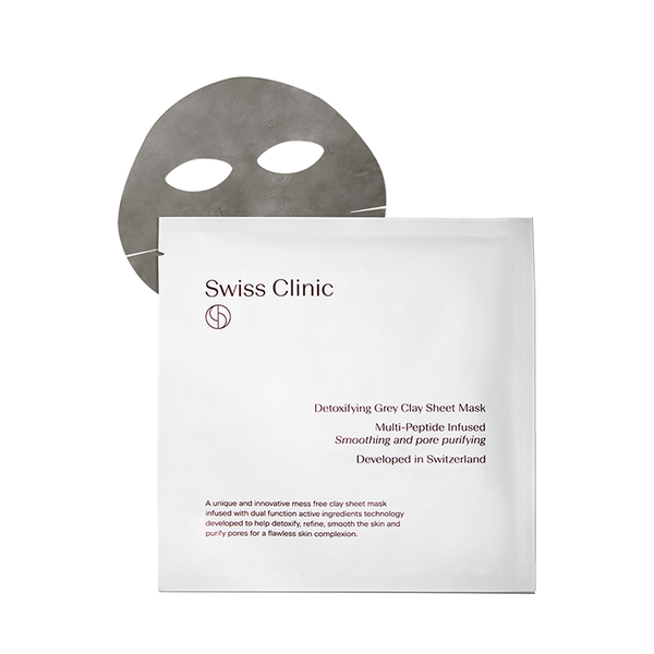 Swiss Clinic Detoxifying Grey Clay Sheet Mask (Triple) - www.elegantgents.com