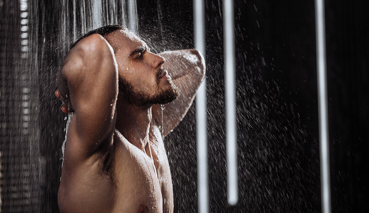 Man in shower